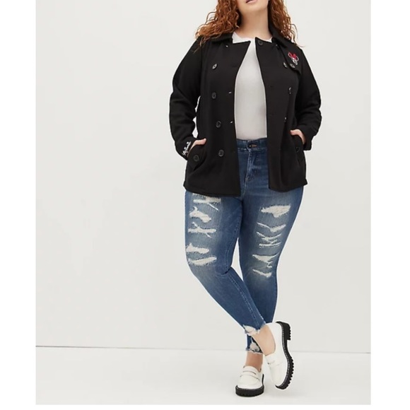 TORRID NWT PEACOAT - DISNEY MICKEY & FRIENDS MINNIE MOUSE FLEECE - Picture 3 of 6